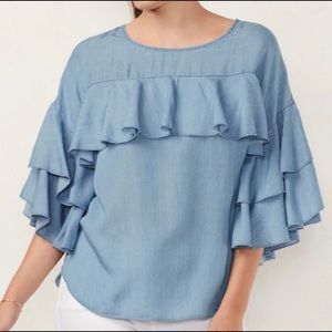 Lauren Conrad Chambray Top
